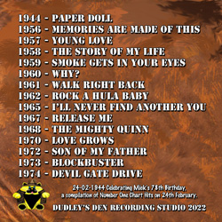 back cover CD Mick's 78
