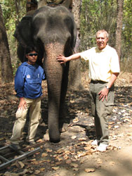 Lalit and Mick with our elephant