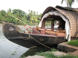 Our houseboat in Kerala