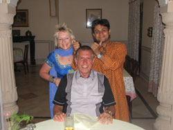 Trio of friends at Nahargarh HOtel